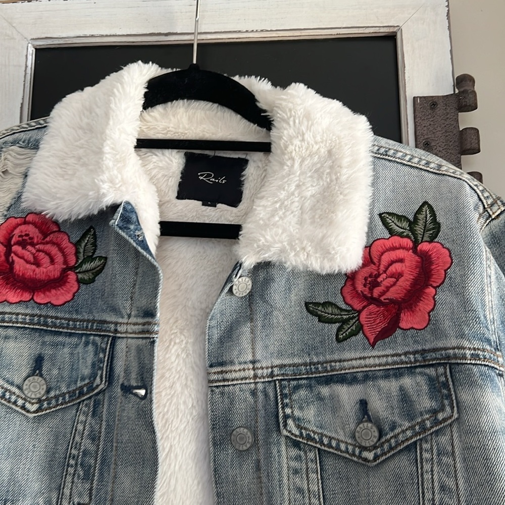 Rails Ramsey Embroidered Denim Jacket In Large Vi… - image 6